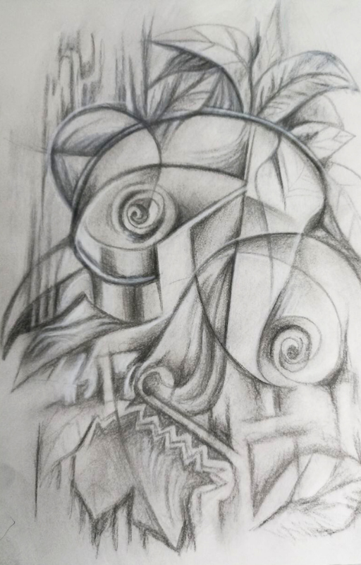 Dibujo de naturaleza con lápiz