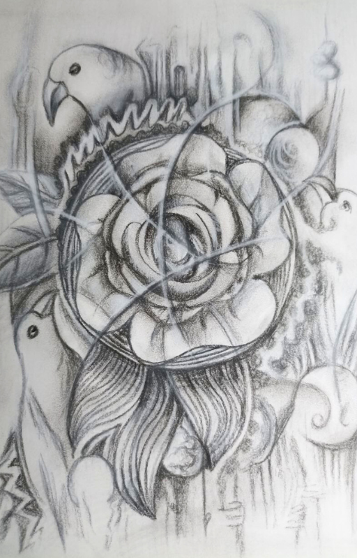 Retrato sencillo con lápiz